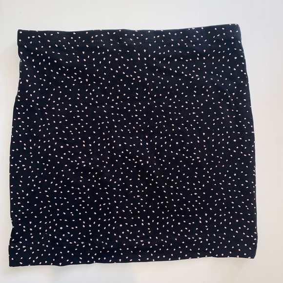 H&M Pink Polka Dots Black Skirt Size S - Picture 3 of 4